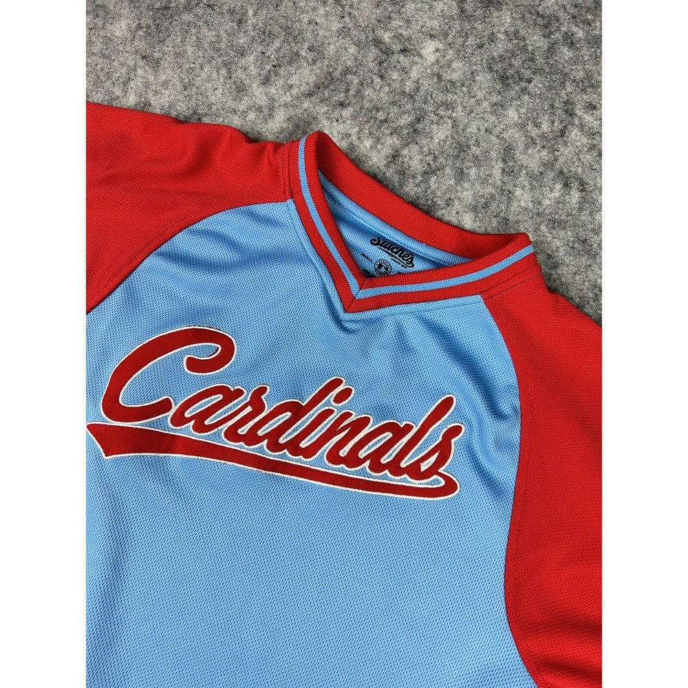 St Louis Cardinals Shirt Size Small Blue Short Sleeve MLB‎ Stitches Jersey Shirt